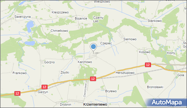 mapa Stary Belęcin, Stary Belęcin na mapie Targeo